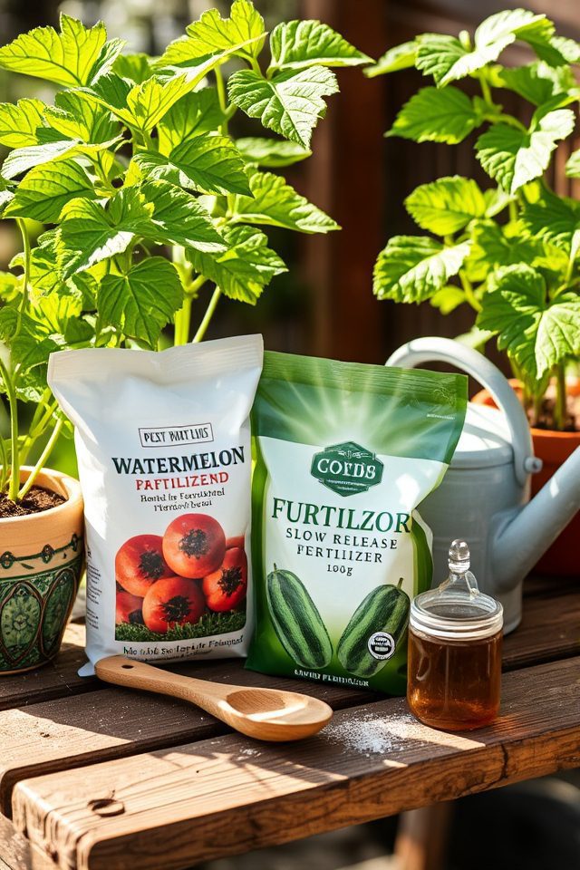 fertilize container watermelons regularly