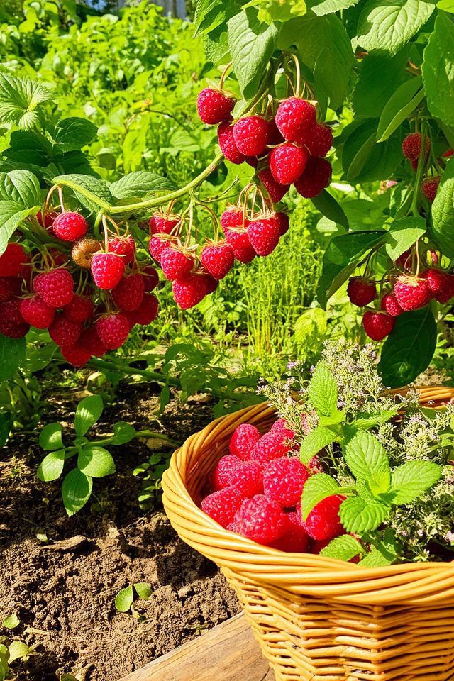 herbs enhance raspberry gardening