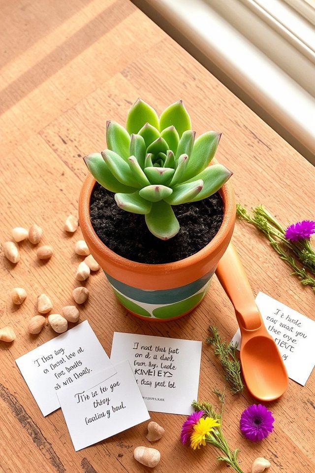 motivational potted plant gifts