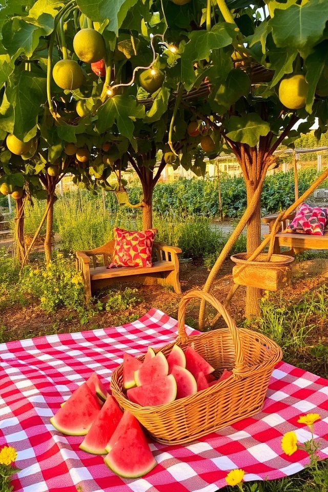 picnic area in garden