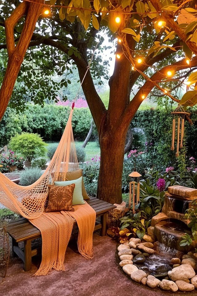 serene garden relaxation area