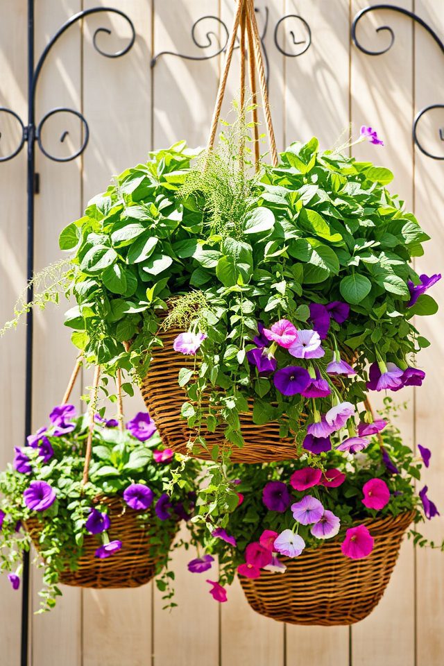 stylish vertical plant display