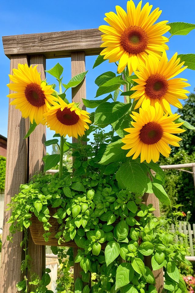 sunflowers and herbs unite