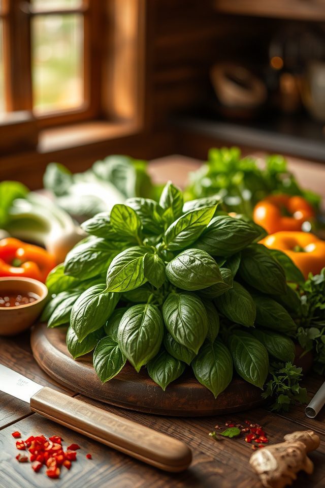 thai basil enhances flavor