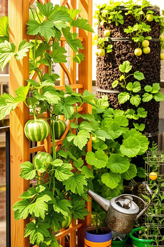 vertical gardening for watermelons