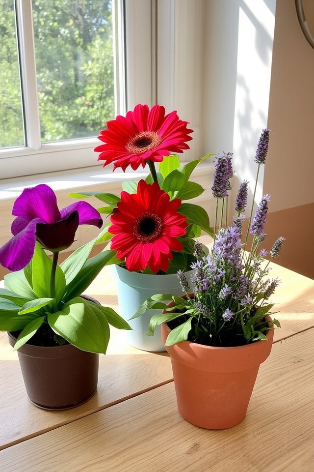 vibrant flowering plants enhance ambiance