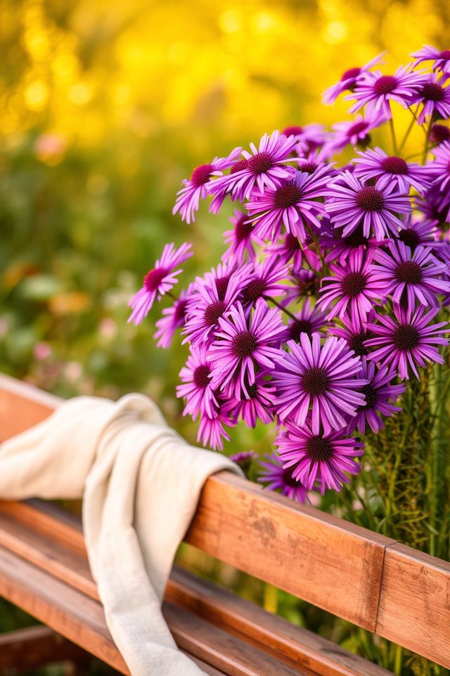 vibrant late season aster blooms