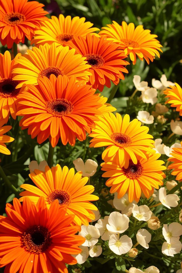 vibrant summer flower bed