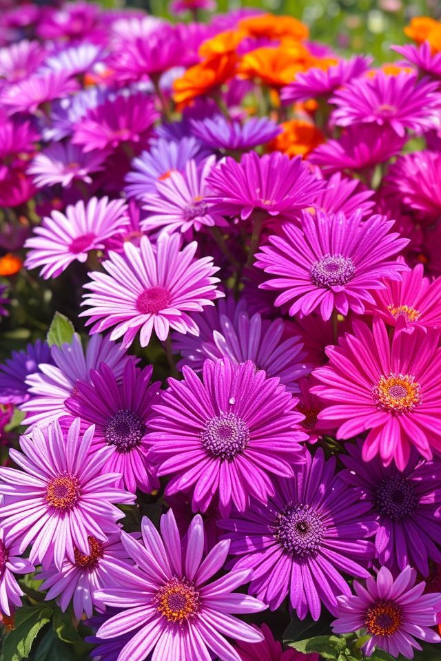 vibrant summer flower display