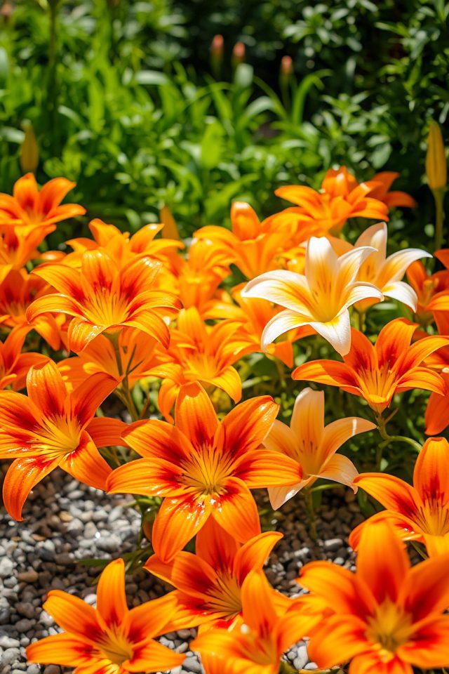 vibrant summer flower display