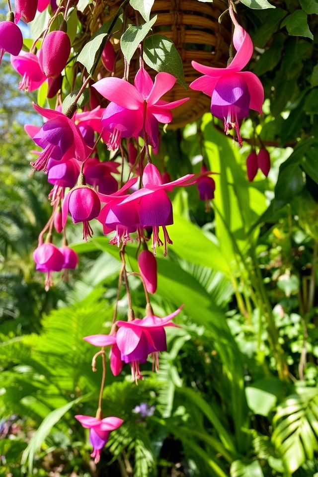vibrant tropical purple blooms