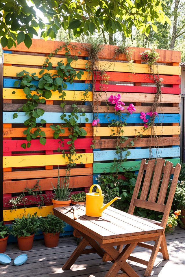 vibrant vertical garden backdrop