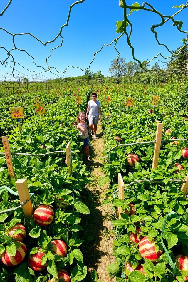 watermelon themed interactive maze