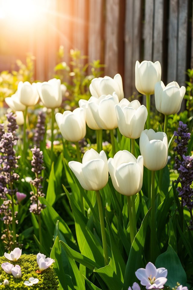 white tulips symbolize spring