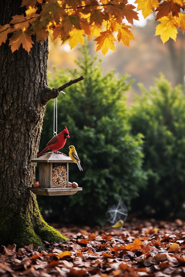 attract birds with feeders