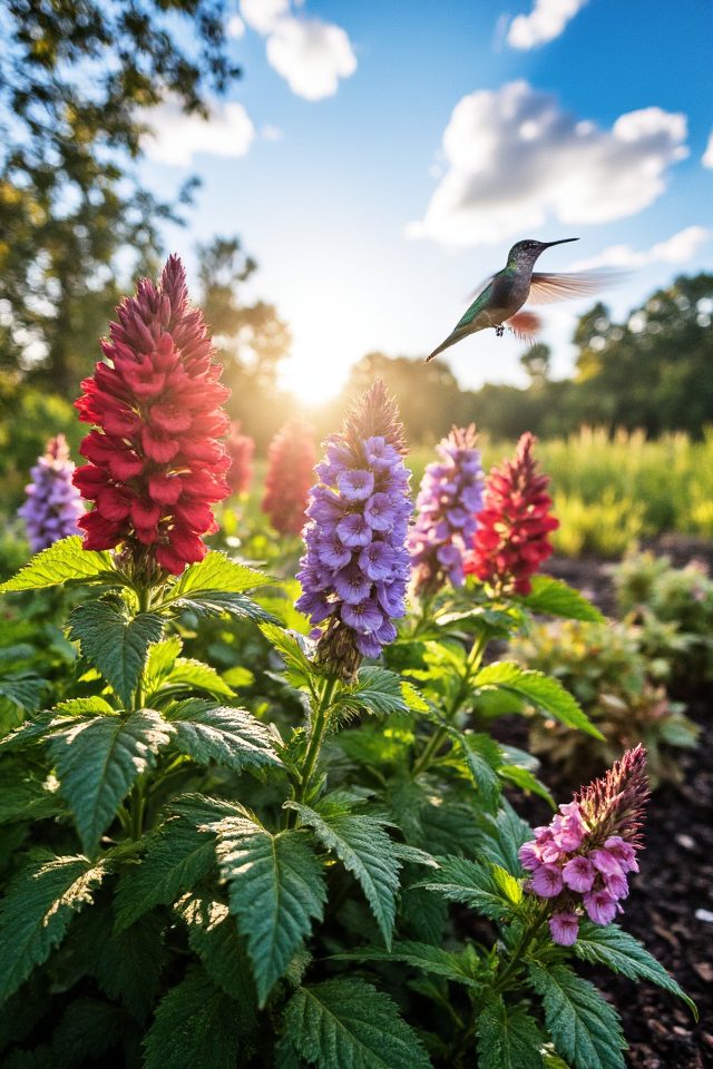 attract hummingbirds with bee balm