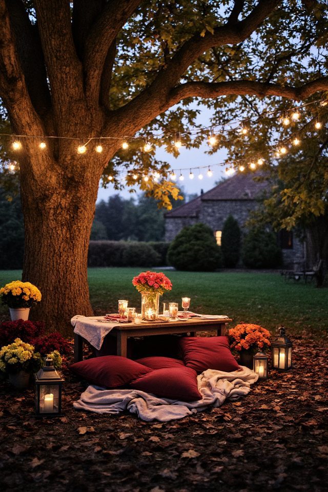 autumn evening outdoor ambiance