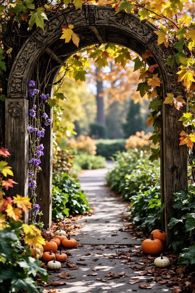 autumn garden trellis project