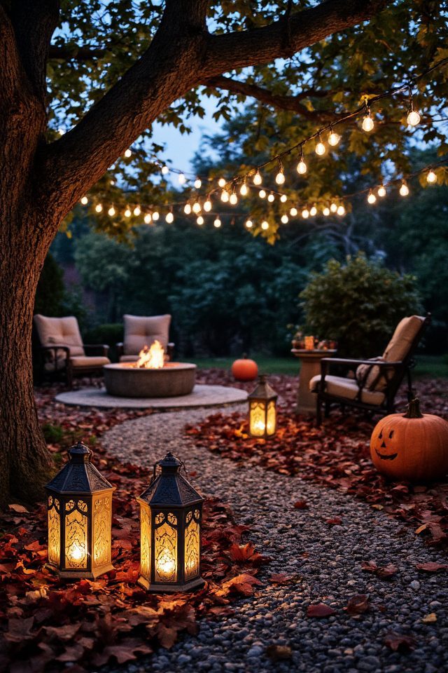 autumn outdoor lighting ideas