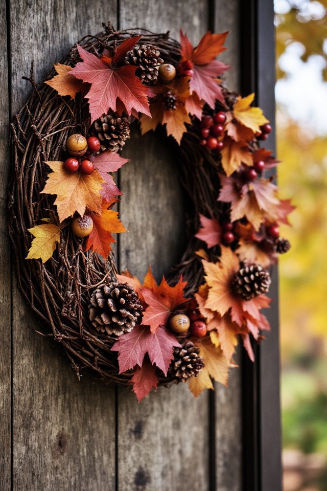 autumn wreath crafting tutorial