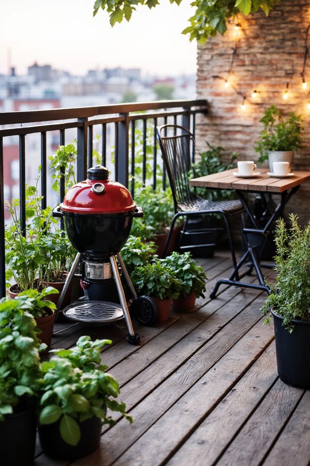 balcony grilling made cozy