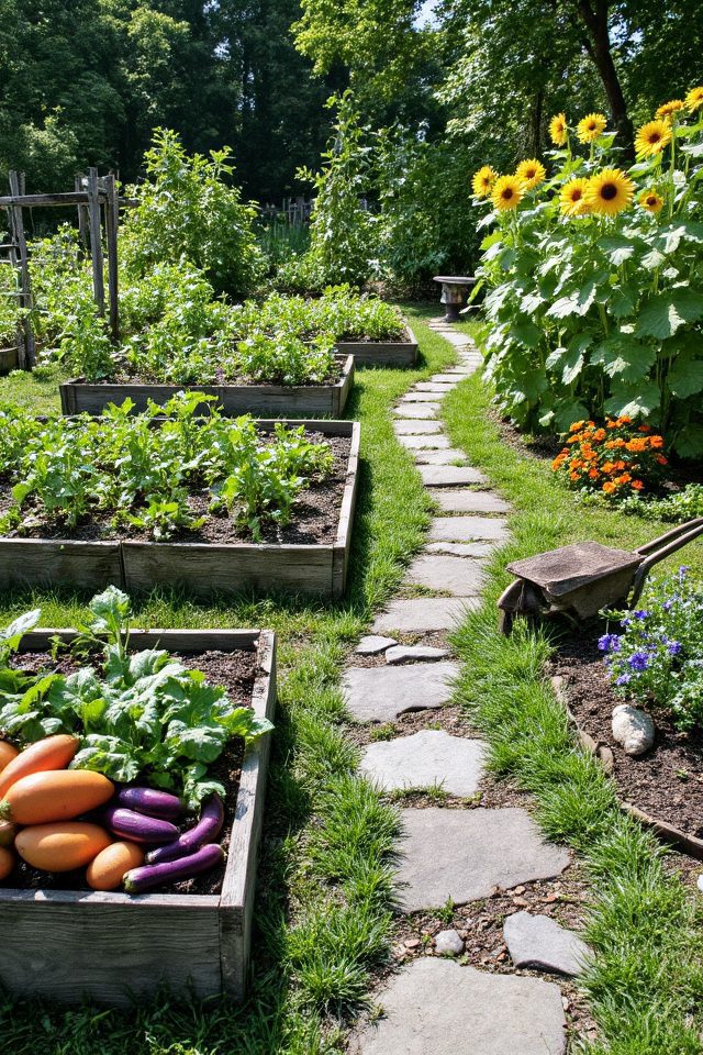 colonial aesthetic garden layout