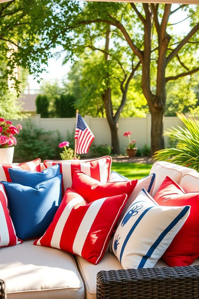 colorful throw pillows decorating