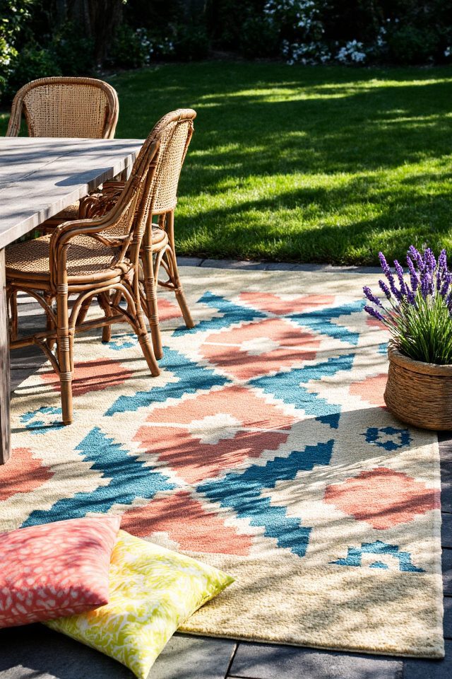 comfortable and stylish outdoor rugs