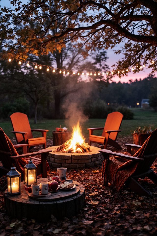 cozy fire pit setup