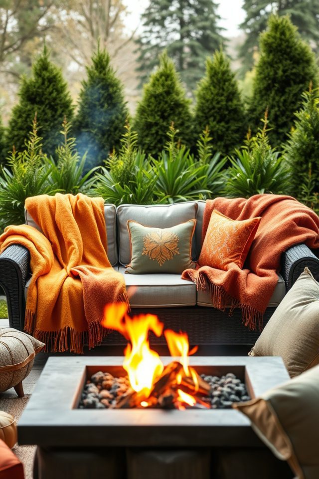 cozy outdoor blankets and throws