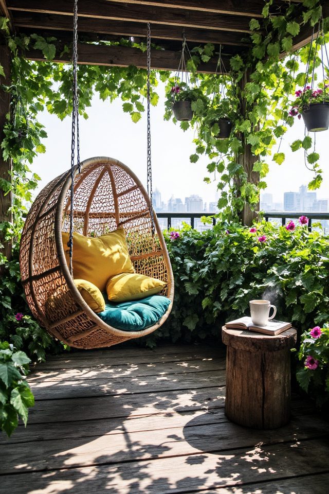 cozy swing chair addition