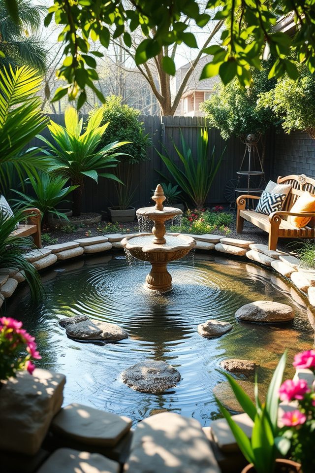 create backyard water feature