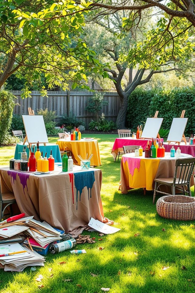 creative outdoor art stations
