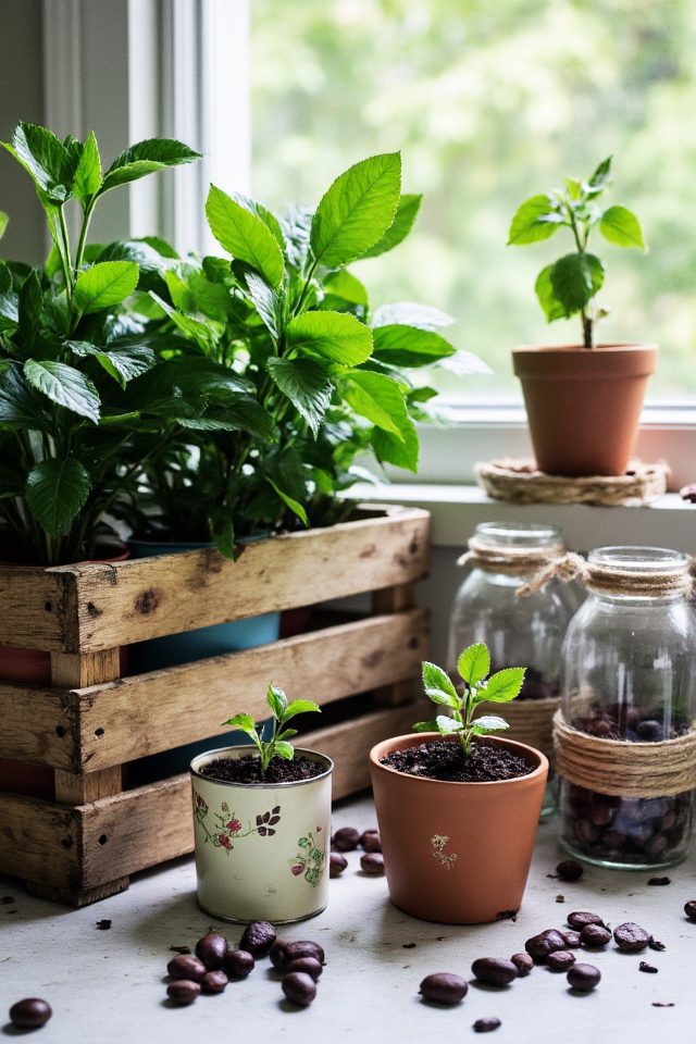 diy coffee plant containers