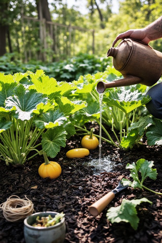effective watering for squash