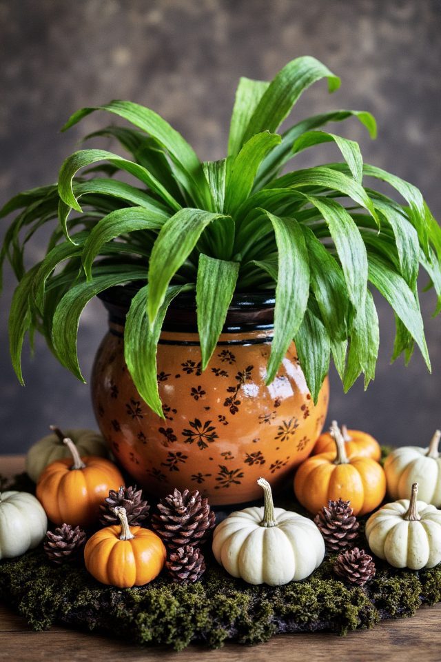 elegant autumn spider centerpiece