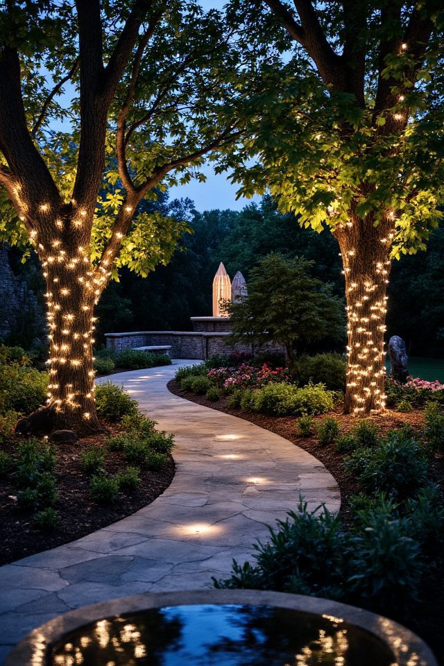 enchanting outdoor lighting ambiance