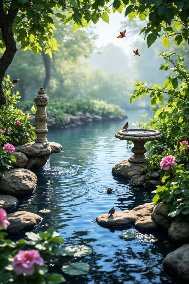 enhance garden with water