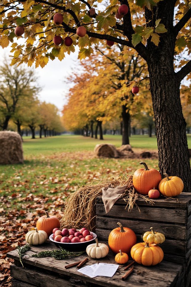 fall harvest apple display