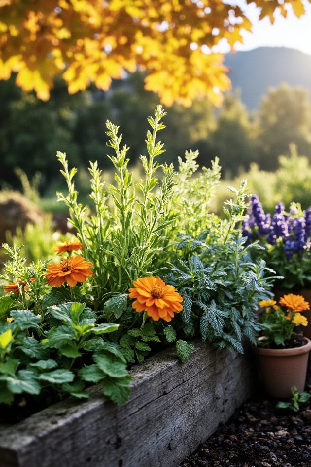 fragrant herb garden creation