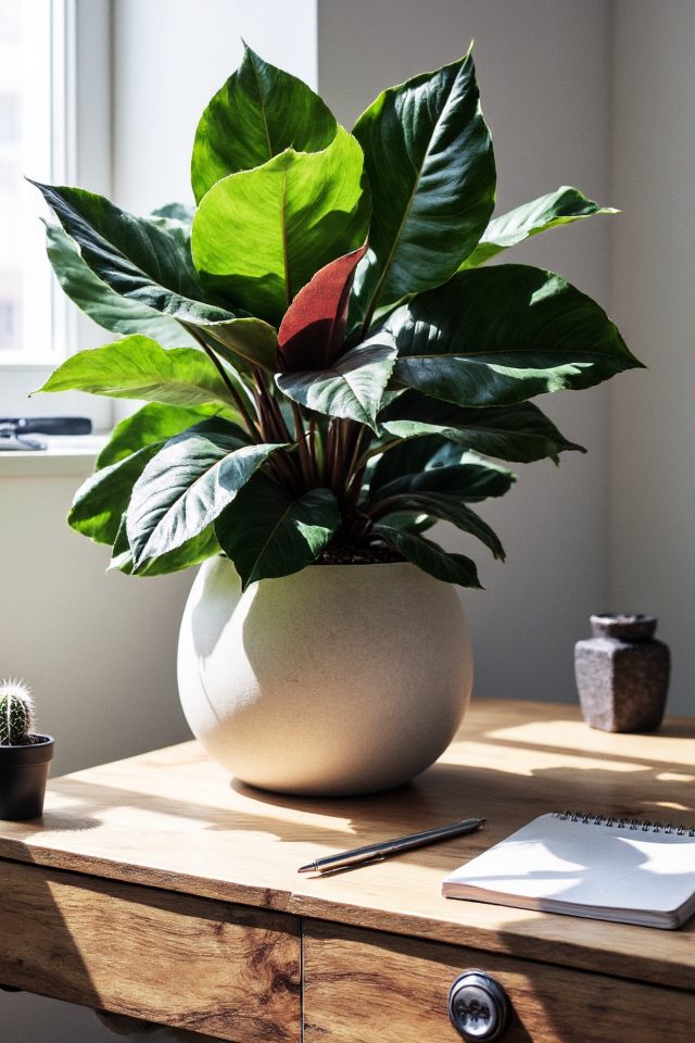 glossy leaves air purifier