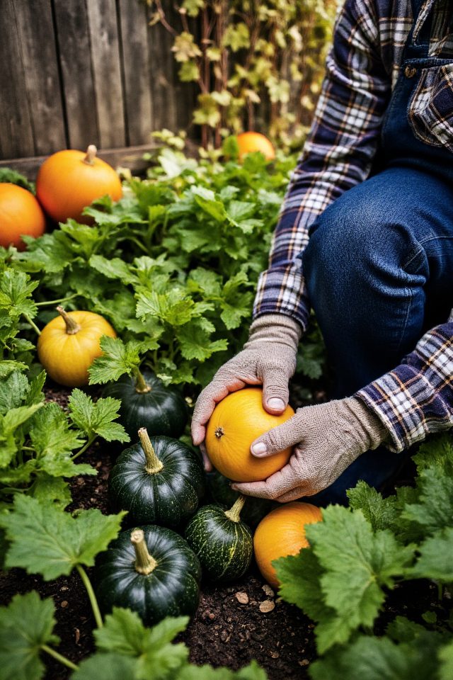 harvest acorn squash ripe