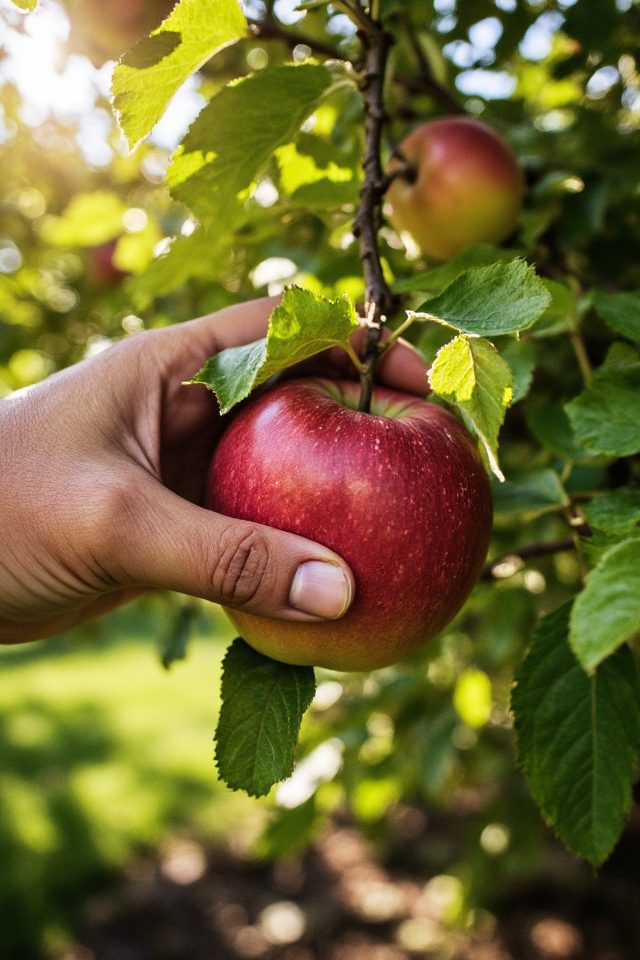 harvest apples at maturity