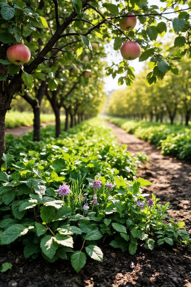 herbs enhance apple tree growth