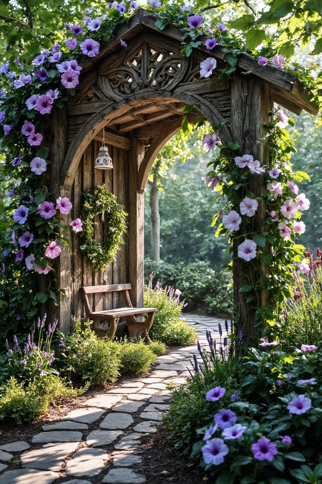 hobbit inspired garden trellis
