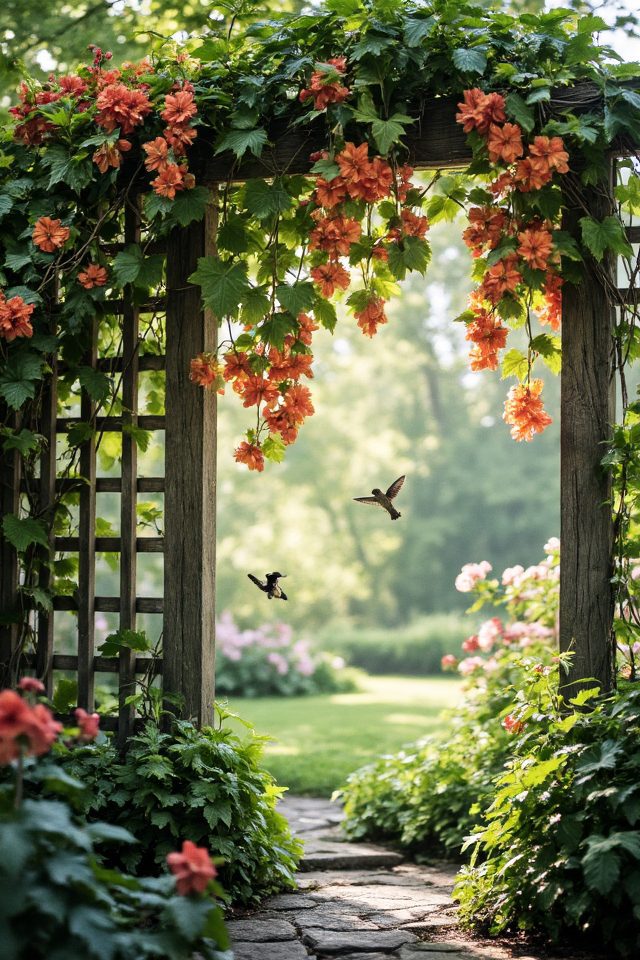 hummingbird friendly climbing vine