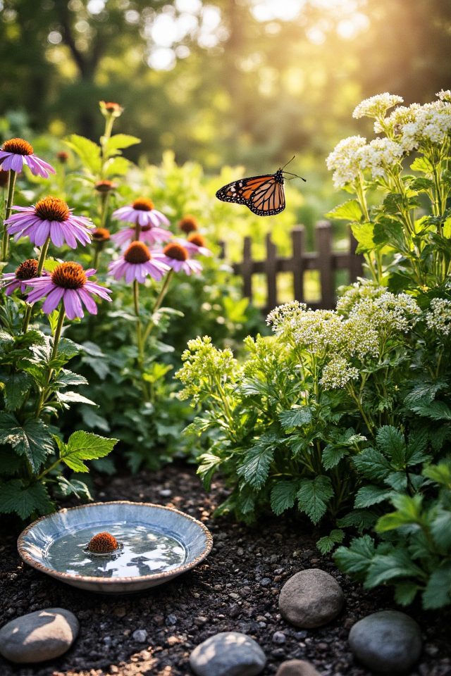 inviting butterflies to garden