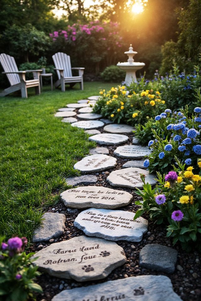 memory tribute garden path