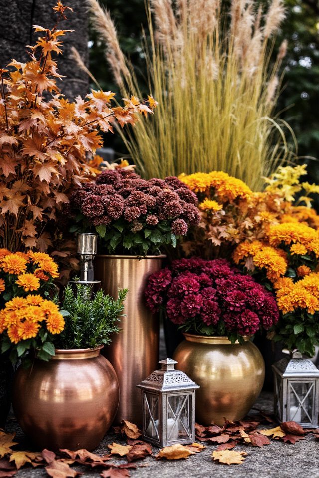 metallic accents enhance autumn