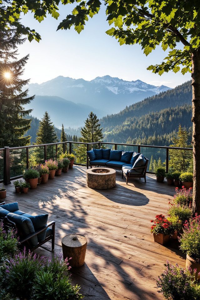 mountain view inspired deck design